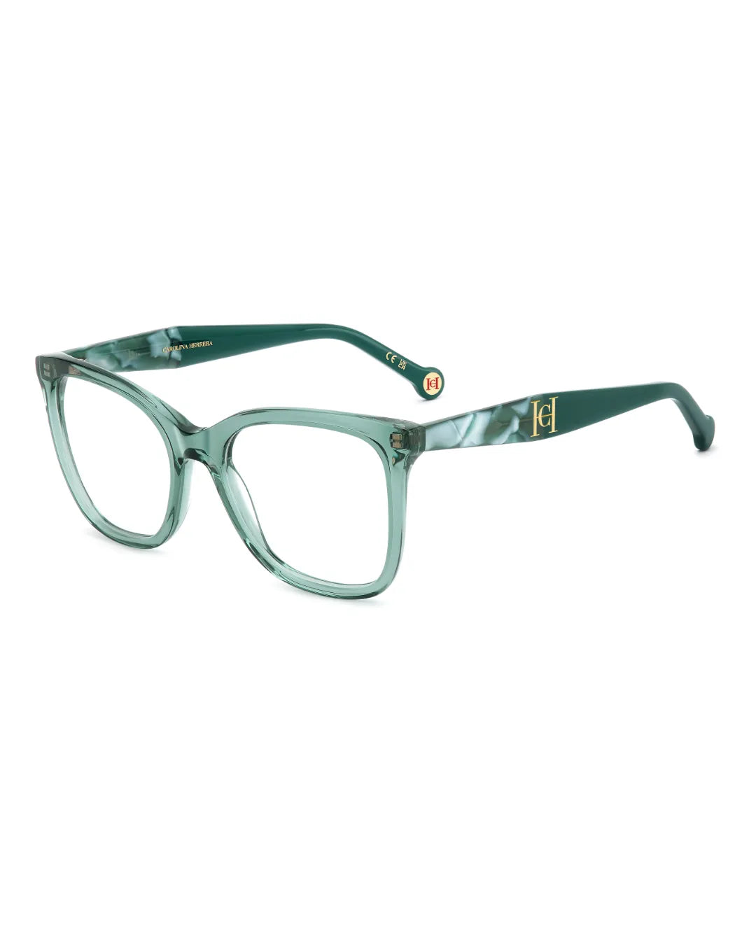 Gafas Graduables Carolina Herrera HER 0378 | Montura Redonda de Acetato en Verde Salvia para Mujer