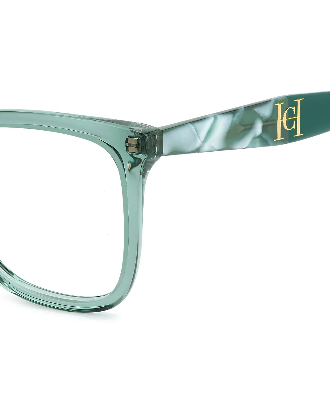Gafas Graduables Carolina Herrera HER 0378 | Montura Redonda de Acetato en Verde Salvia para Mujer