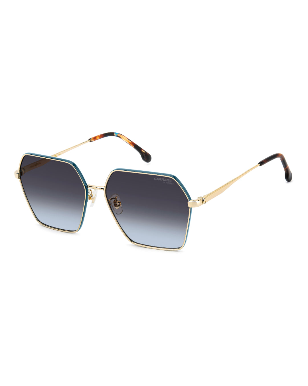 Lentes de Sol Carrera 3057/S para Mujer | Cuadrados Dorado y Azul Teal