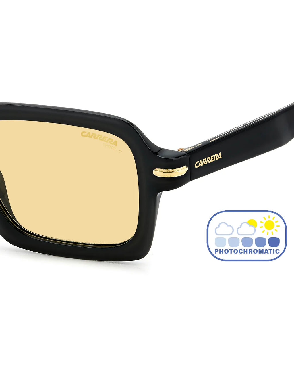 Gafas de Sol Carrera 358/S – Rectangulares en Acetato con Lentes Fotocromáticas Amarillas